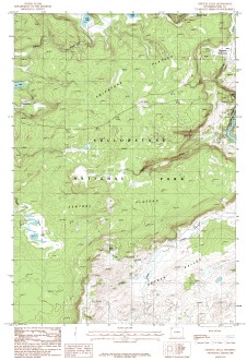 USGS Crystal Falls, WY 1:24,000 Map