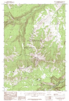 USGS Mount Washburn, WY 1:24,000 Map